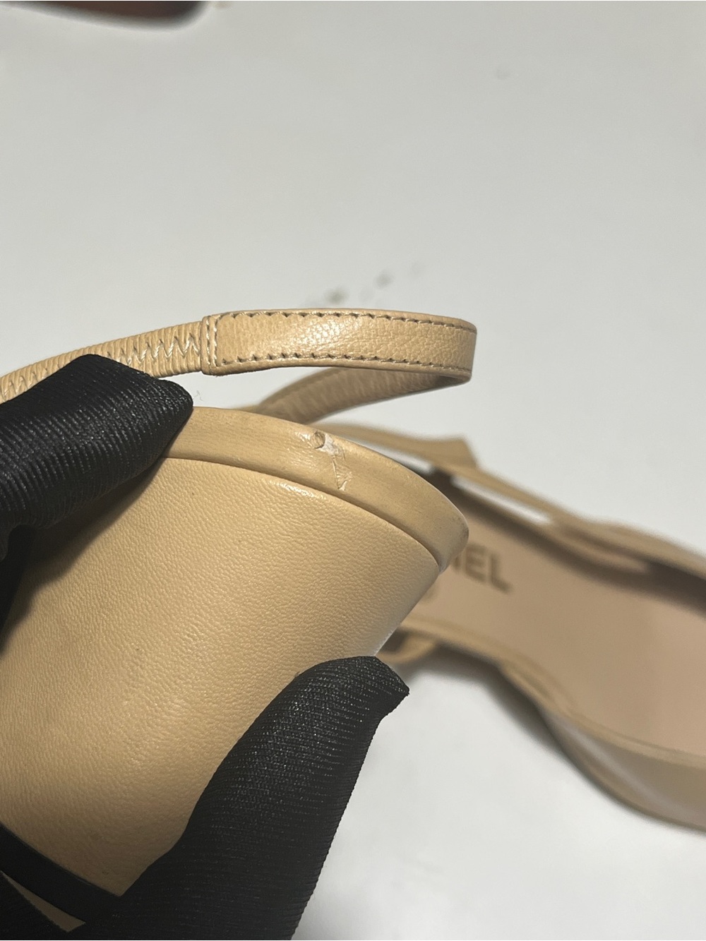 CHANEL Beige and Black Two-Tone Slingback Mules - Picture 11 of 14